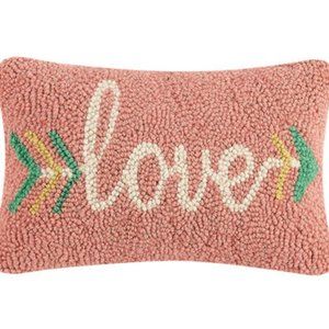 Love Arrow Hooked Wool Pillow!!! NEW!!!